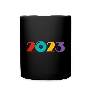 Music DJ Vinyl Record Party 2023 - Full Colour Mug - black - Front