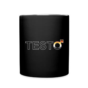 TESTO blanc - Mug uni - noir - Devant