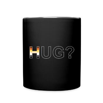 HUG white - Full Colour Mug - black - Front