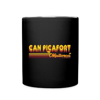 Can Picafort summery Mallorca holiday design - Full Colour Mug - black - Front