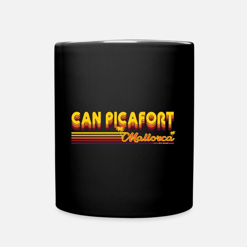 Can Picafort sommerliches Mallorca Urlaubs Design - Tasse einfarbig - Schwarz