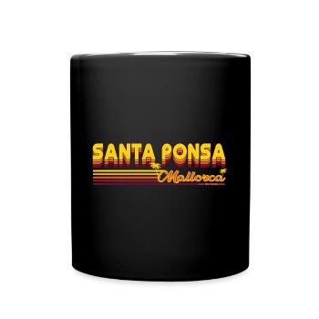 Santa Ponsa summer holiday design - Full Colour Mug - black - Front