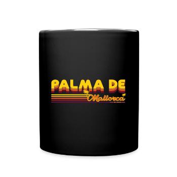 Palma de Mallorca sommerliches Urlaubs Design - Tasse einfarbig - Schwarz - Vorne