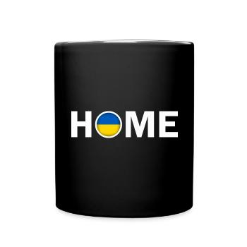 Home Ukraine Flag - Full Colour Mug - black - Front