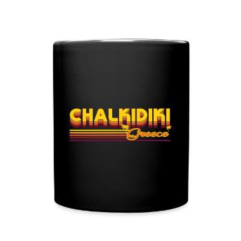 Halkidiki: Summery retro design - Full Colour Mug - black - Front