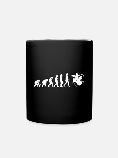 Schlagzeug weiß Evolution Musik Drums - Tasse einfarbig - Schwarz