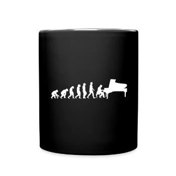 Piano White Evolution Music Pianist - Full Colour Mug - black - Front
