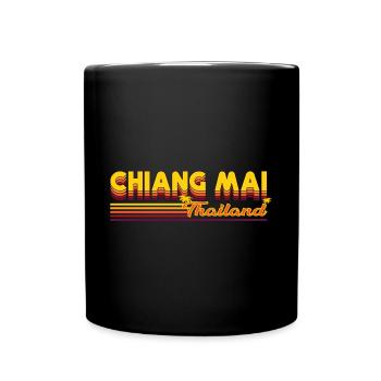 Chiang Mai retro design: culture and nature combined - Full Colour Mug - black - Front