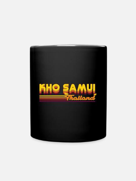 Ko Samui - Inselparadies im Design - Tasse einfarbig - Schwarz