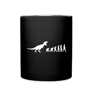 T-Rex Tyrannosaurus Rex Evolution Dinosaur Animal - Full Colour Mug - black - Front