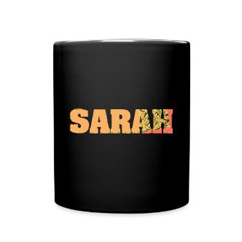 Geschenk für Sarah - Tasse einfarbig - Schwarz - Vorne