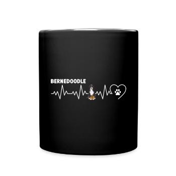 Bernedoodle Dog - Full Colour Mug - black - Front