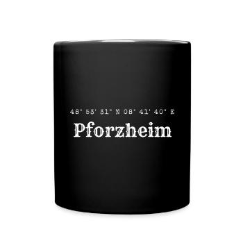Coordonnées Pforzheim - Mug uni - noir - Devant