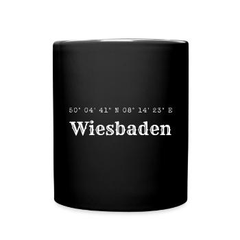 Coordonnées Wiesbaden - Mug uni - noir - Devant