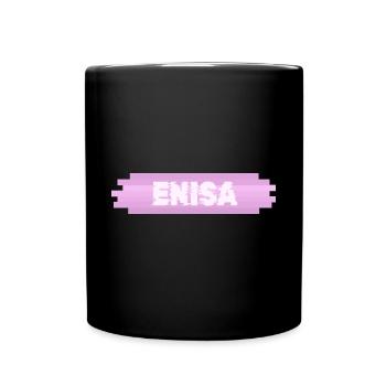 Frauenname Enisa - Tasse einfarbig - Schwarz - Vorne