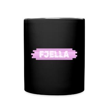 Frauenname Fjella - Tasse einfarbig - Schwarz - Vorne