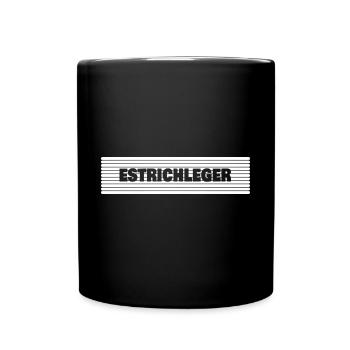Beruf Estrichleger - Tasse einfarbig - Schwarz - Vorne
