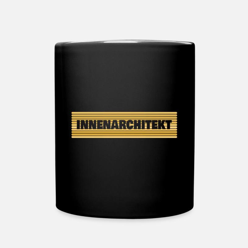 Beruf Innenarchitekt - Tasse einfarbig - Schwarz