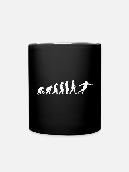 Roller Derby Inliner Evolution der Menschen Sport - Tasse einfarbig - Schwarz