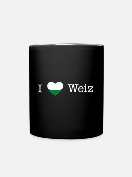 Steiermark Herz Weiz weiß - Tasse einfarbig - Schwarz