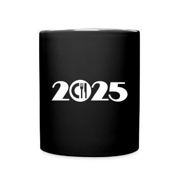 Chef 2025, Koch 2025, Restaurant 2025 - Tasse einfarbig - Schwarz - Vorne
