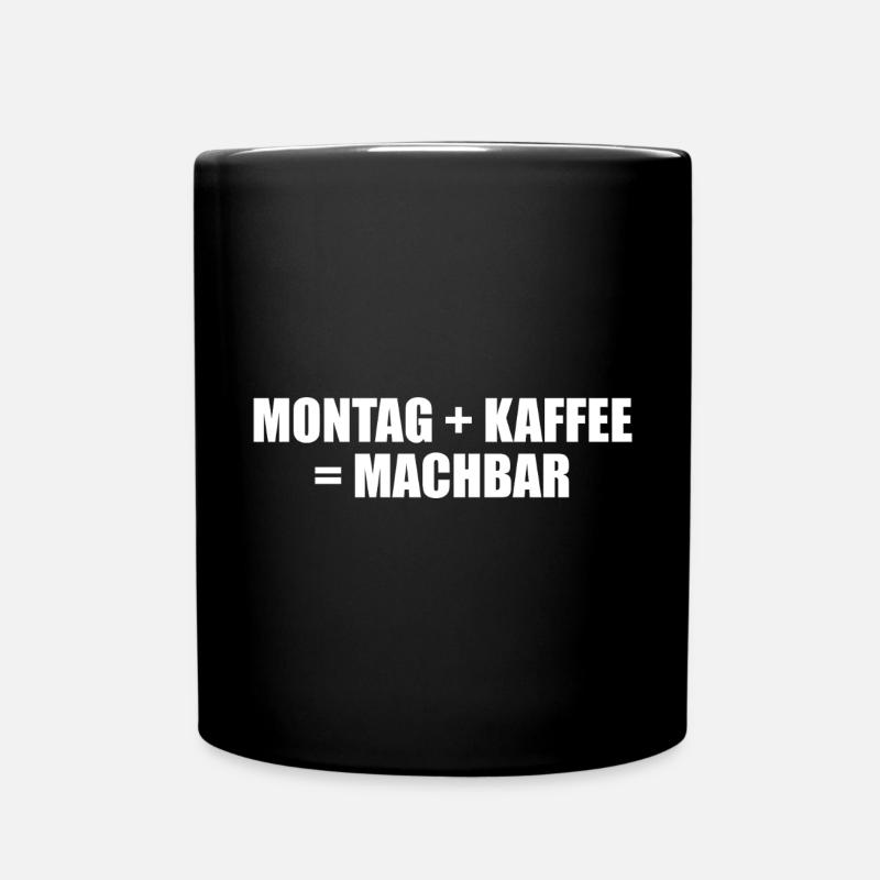 Lundi + Café = Faisable – Formule de secours - Mug uni - noir