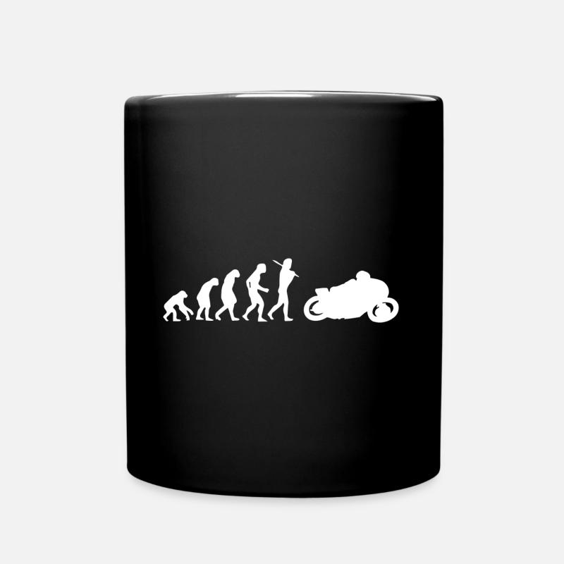 Motocycliste Biker Evolution cadeau - Mug uni - noir