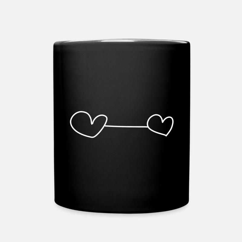 Herzen Herz - Tasse einfarbig - Schwarz