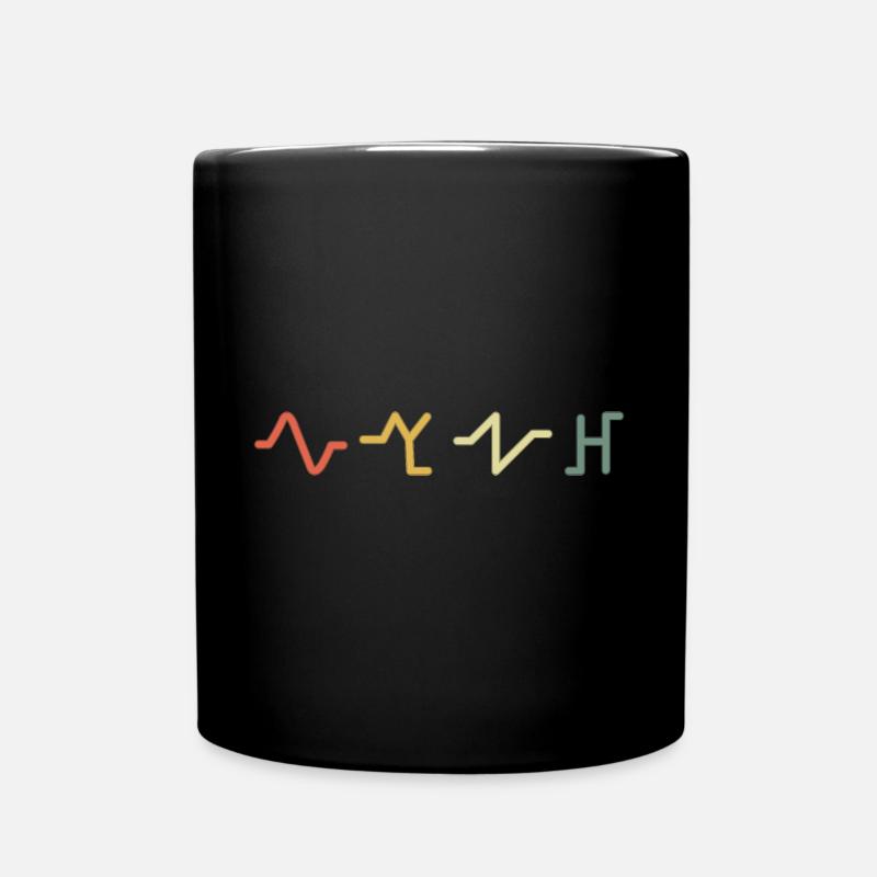 Vintage Synth - Tasse einfarbig - Schwarz