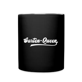 Garten-Queen Gärtnerin Oma Garten Hobbygärtner - Tasse einfarbig - Schwarz - Vorne