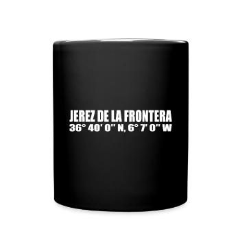 Jerez de la Frontera Coordinates - Full Colour Mug - black - Front