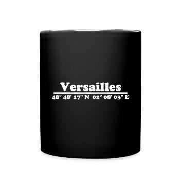 Versailles Koordinaten - Tasse einfarbig - Schwarz - Vorne