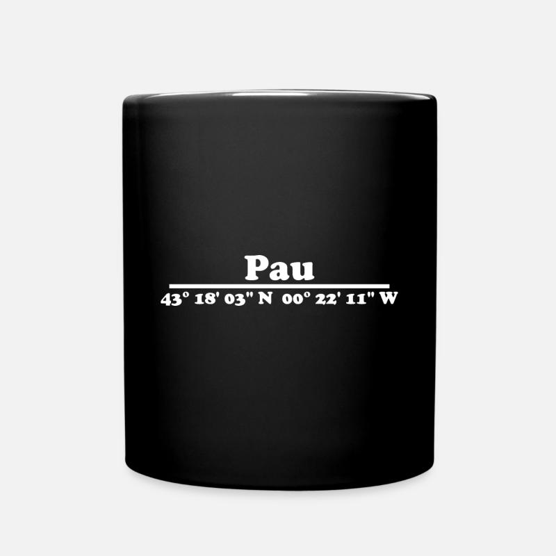 Coordonnées Pau - Mug uni - noir
