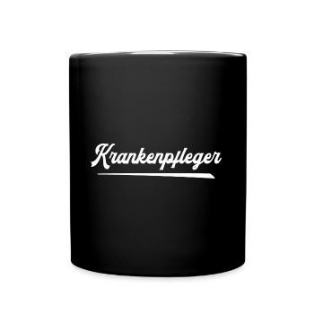 Krankenpfleger Pfleger Krankenpflege Pflegehelfer - Tasse einfarbig - Schwarz - Vorne