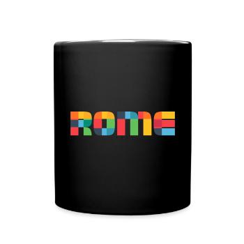 Rome Italy CMYK Pop Art Style - Full Colour Mug - black - Front