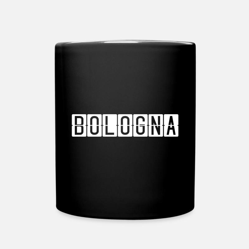 Bologna Flughafentafel - Tasse einfarbig - Schwarz