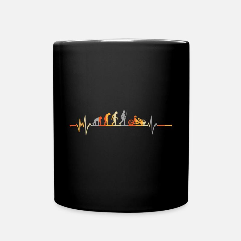 Herzschlag Handbike - Tasse einfarbig - Schwarz