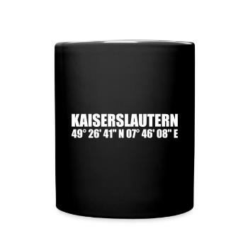 Kaiserslautern Koordinaten - Tasse einfarbig - Schwarz - Vorne