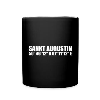 Sankt Augustin Koordinaten - Tasse einfarbig - Schwarz - Vorne