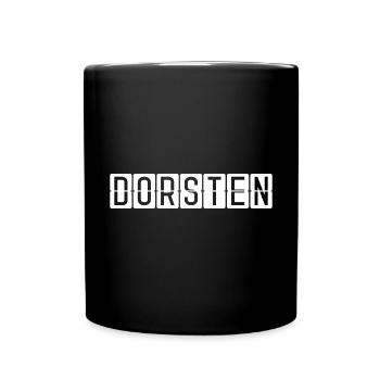 Dorsten Flughafentafel - Tasse einfarbig - Schwarz - Vorne