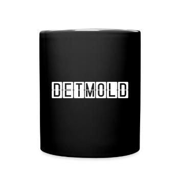 Detmold Flughafentafel - Tasse einfarbig - Schwarz - Vorne