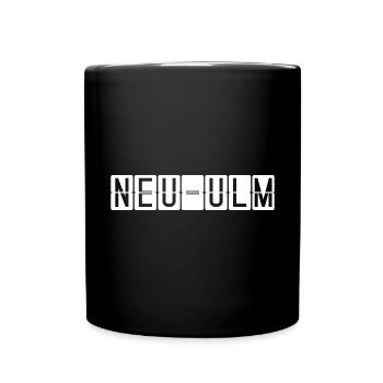 Panneau de l’aéroport de Neu-Ulm - Mug uni - noir - Devant