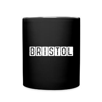 Bristol Flughafentafel - Tasse einfarbig - Schwarz - Vorne
