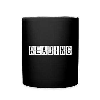 Reading Flughafentafel - Tasse einfarbig - Schwarz - Vorne