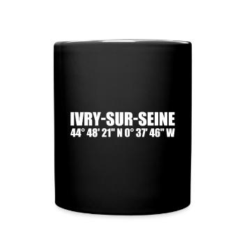 Ivry-sur-Seine coordinates - Full Colour Mug - black - Front