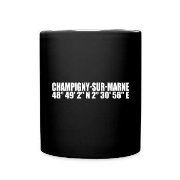 Coordonnées de Champigny-sur-Marne - Mug uni - noir - Devant