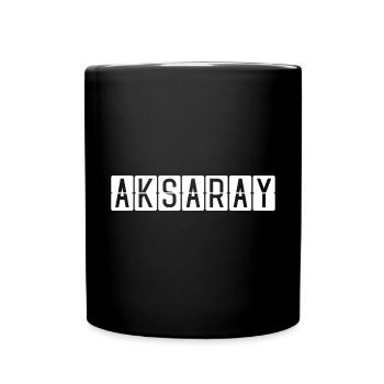 Aksaray Flughafentafel - Tasse einfarbig - Schwarz - Vorne
