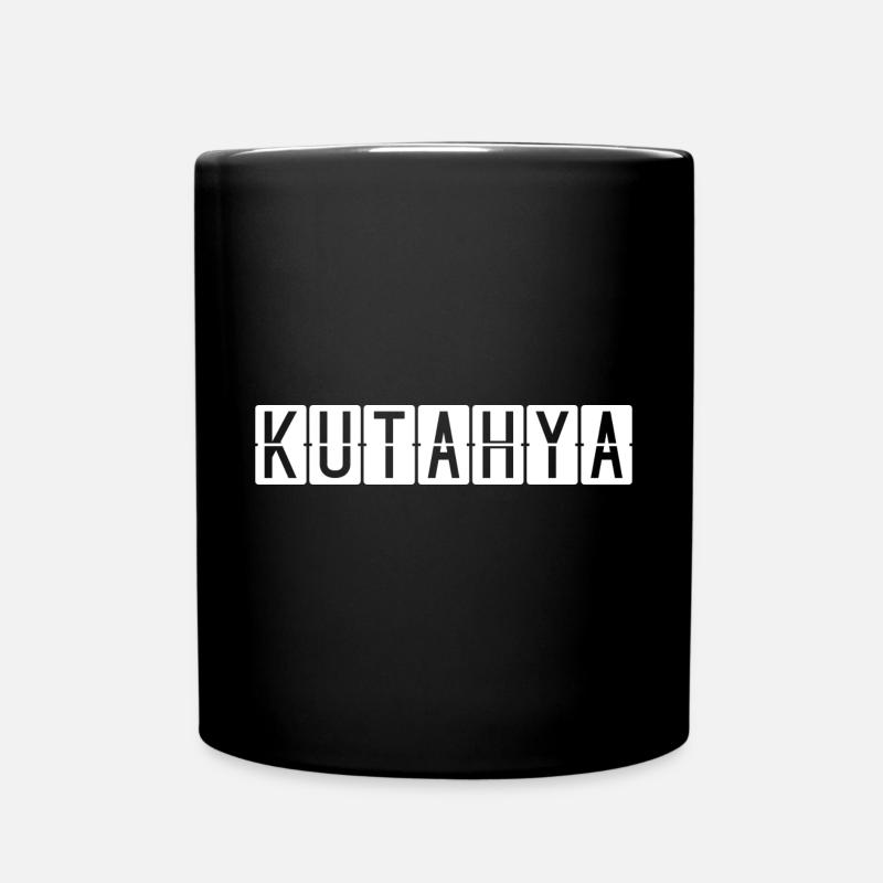 Kütahya Flughafentafel - Tasse einfarbig - Schwarz