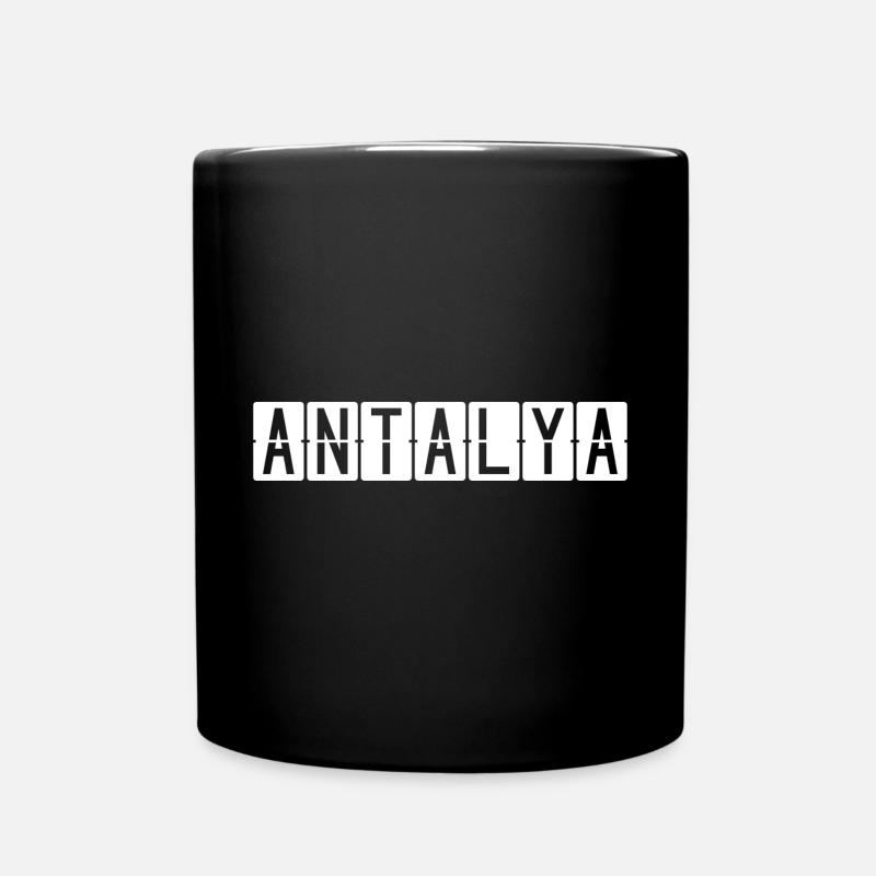 Panneau de l’aéroport d’Antalya - Mug uni - noir