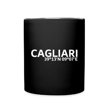 Cagliari coordinates - Full Colour Mug - black - Front